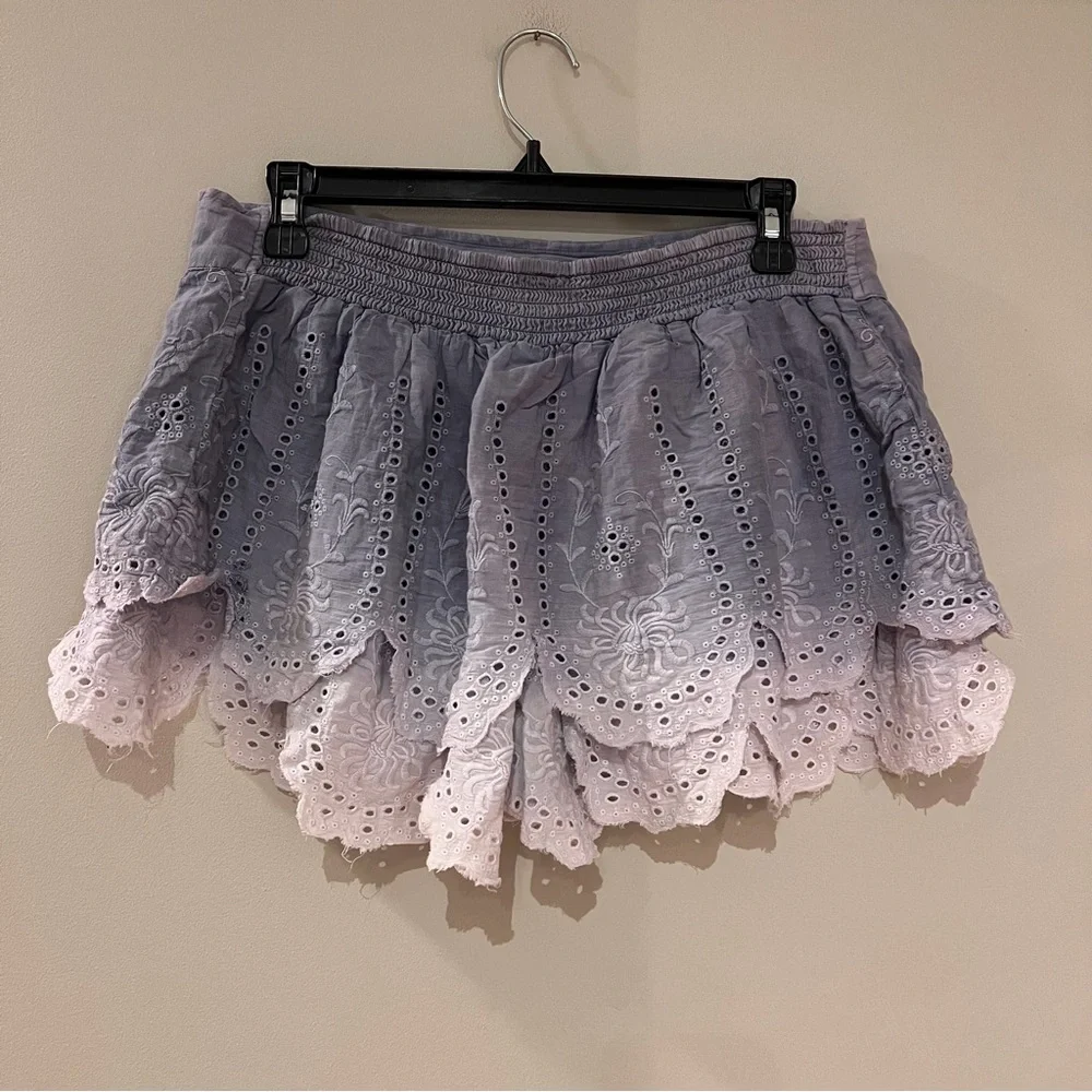 Free People Eyelet Ombré Shorts - Picture 2 of 6